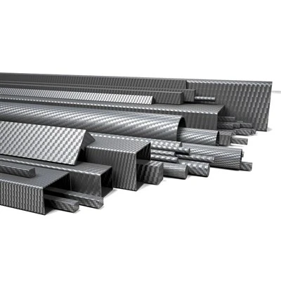 Tub dreptunghiular mat din fibră de carbon